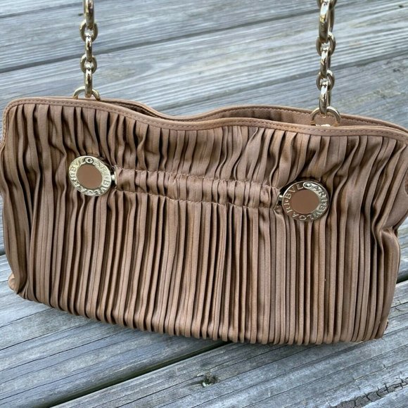 BVLGARI Women Handbag Clutch Brown Bag Gold Tone Hardware Made in Italy - Picture 5 of 12